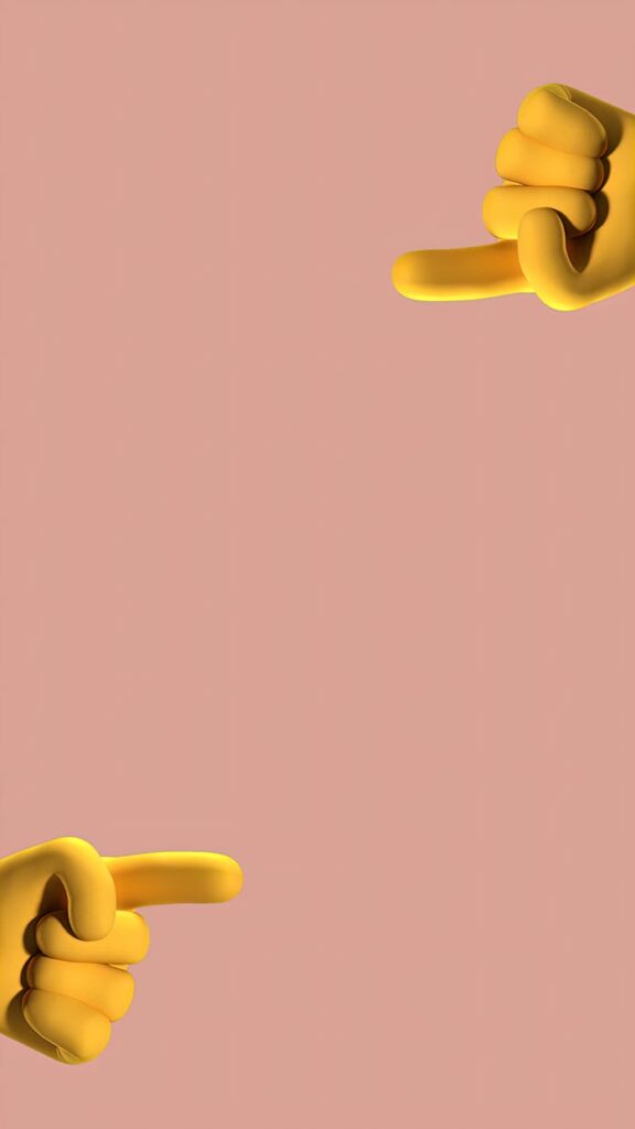 3D yellow hands pointing on a pink background, ideal for digital content needs.